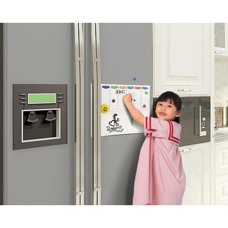 Magnetic Dry Erase Fridge Whiteboard with Accessories by HitMyNeed