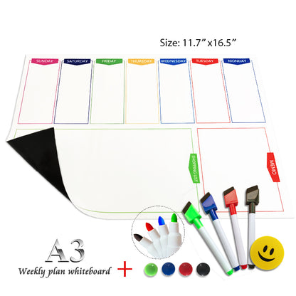 Magnetic Dry Erase Fridge Whiteboard with Accessories by HitMyNeed