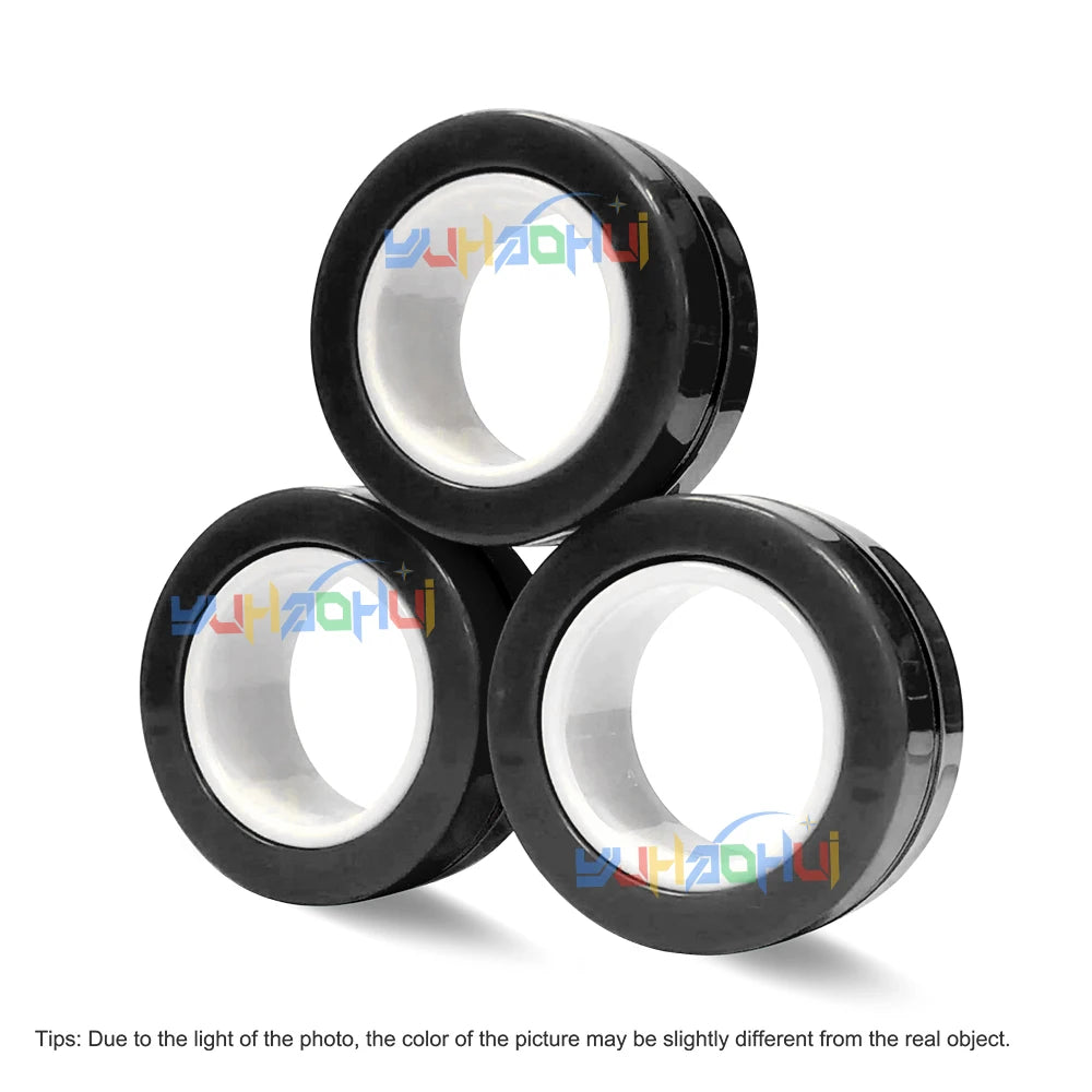 Magnetic Fidget Rings Set of 3 for Stress Relief no-1720 by HitMyNeed