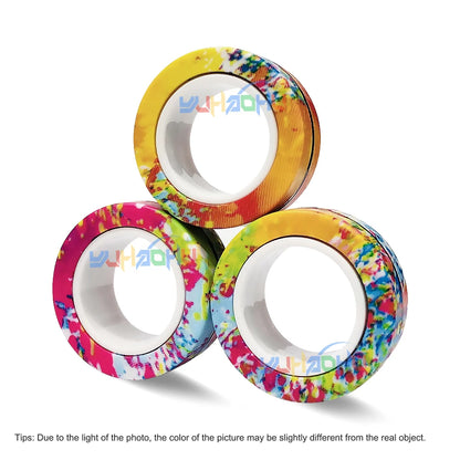 Magnetic Fidget Rings Set of 3 for Stress Relief no-1727 by HitMyNeed