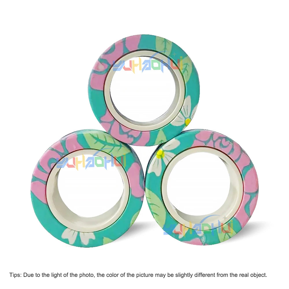 Magnetic Fidget Rings Set of 3 for Stress Relief no-1732 by HitMyNeed