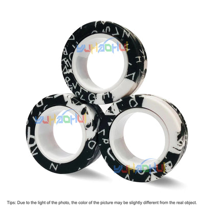 Magnetic Fidget Rings Set of 3 for Stress Relief no-1736 by HitMyNeed