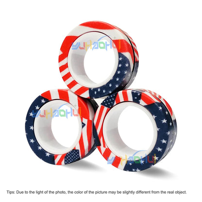 Magnetic Fidget Rings Set of 3 for Stress Relief no-1738 by HitMyNeed