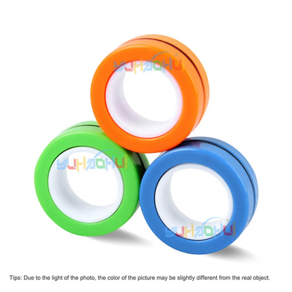 Magnetic Fidget Rings Set of 3 for Stress Relief no-1739 by HitMyNeed