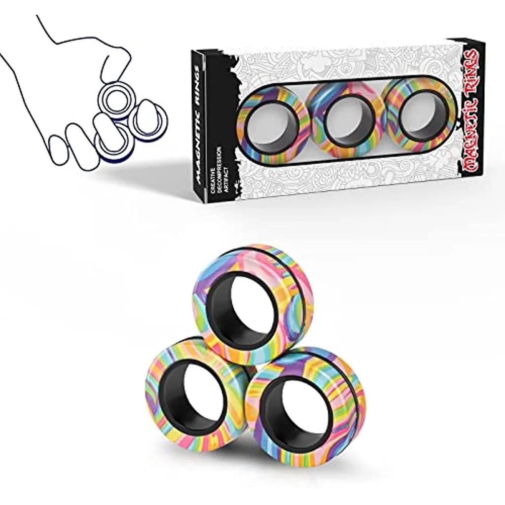 Magnetic Fidget Spinner Rings Set (3 Pack) by HitMyNeed