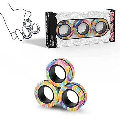 Magnetic Fidget Spinner Rings Set (3 Pack) by HitMyNeed