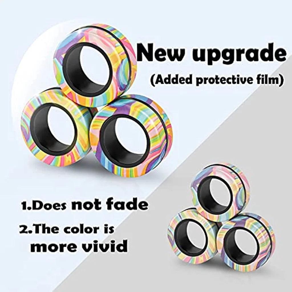 Magnetic Fidget Spinner Rings Set (3 Pack) by HitMyNeed