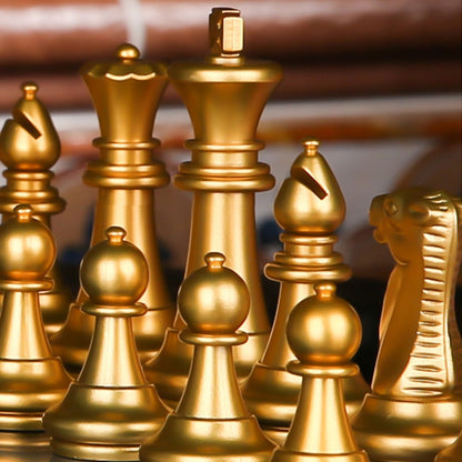 Magnetic Foldable Chess Set with Gold & Silver Pieces by HitMyNeed