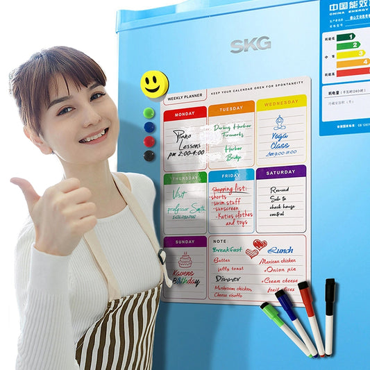 Magnetic Fridge Whiteboard Weekly Planner 30x40cm by HitMyNeed