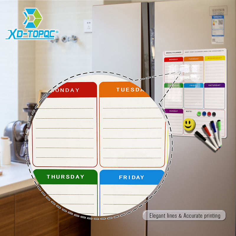 Magnetic Fridge Whiteboard Weekly Planner 30x40cm by HitMyNeed