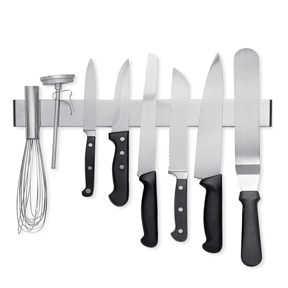 Magnetic Knife Rack Stainless Steel Utensil Holder by HitMyNeed
