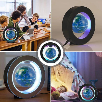 Magnetic Levitating Globe LED C-Shape Desk Lamp by HitMyNeed