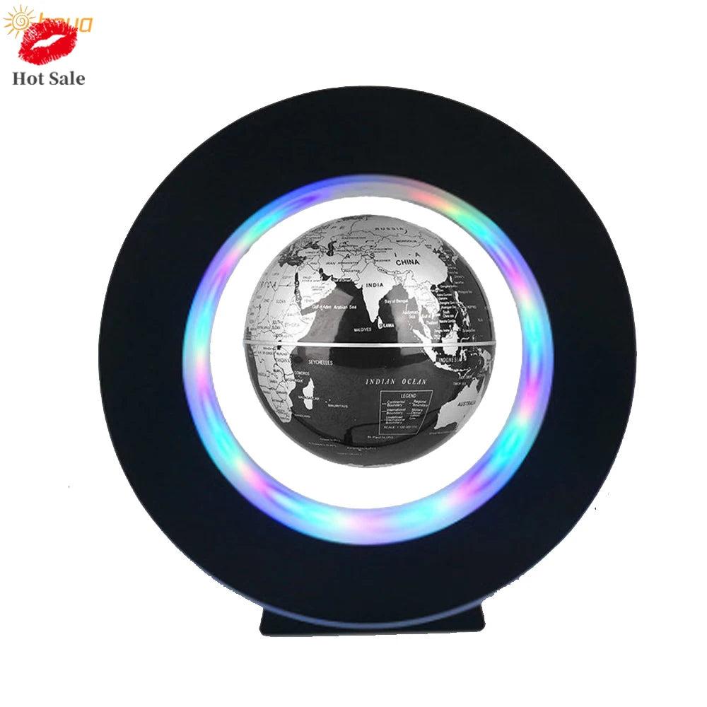 Magnetic Levitating Globe LED C-Shape Desk Lamp black-globe-light us-plug by HitMyNeed