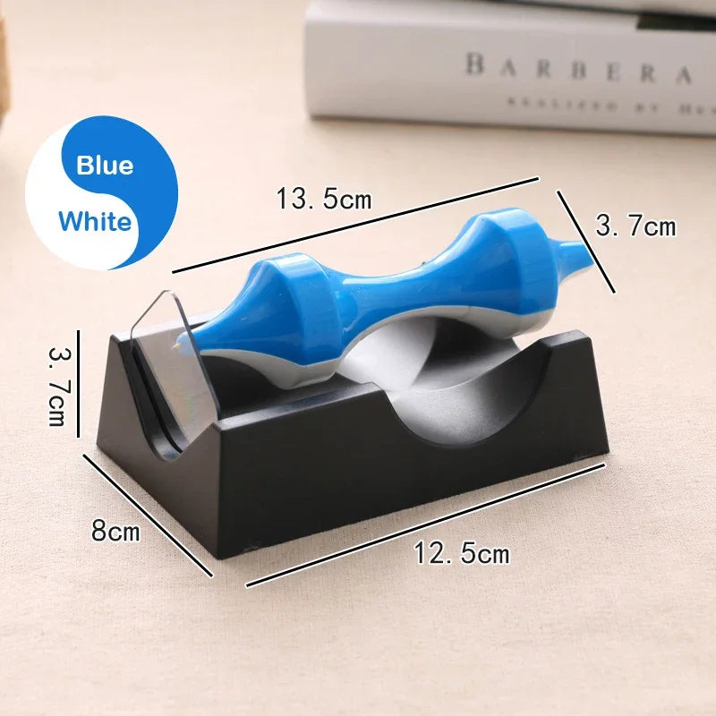 Magnetic Levitating Rotating Perpetual Motion Toy blue-and-white by HitMyNeed