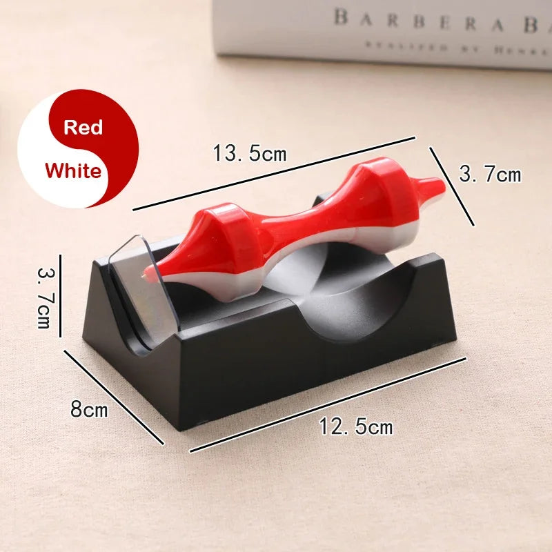 Magnetic Levitating Rotating Perpetual Motion Toy red-and-white by HitMyNeed