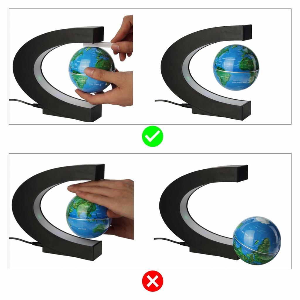 Magnetic Levitation Globe with LED C-Shape Base by HitMyNeed