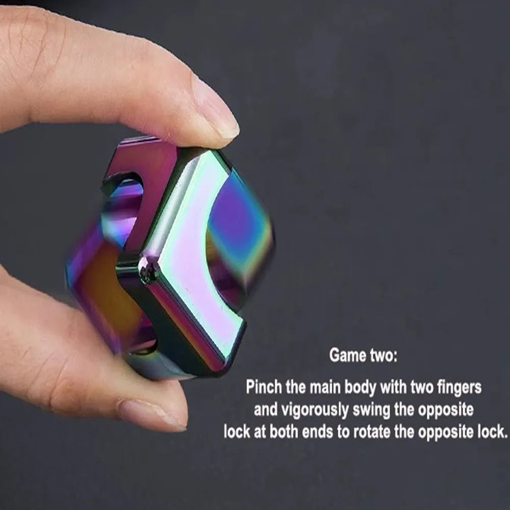 Magnetic Metal Fidget Cube Stress Relief Spinner by HitMyNeed