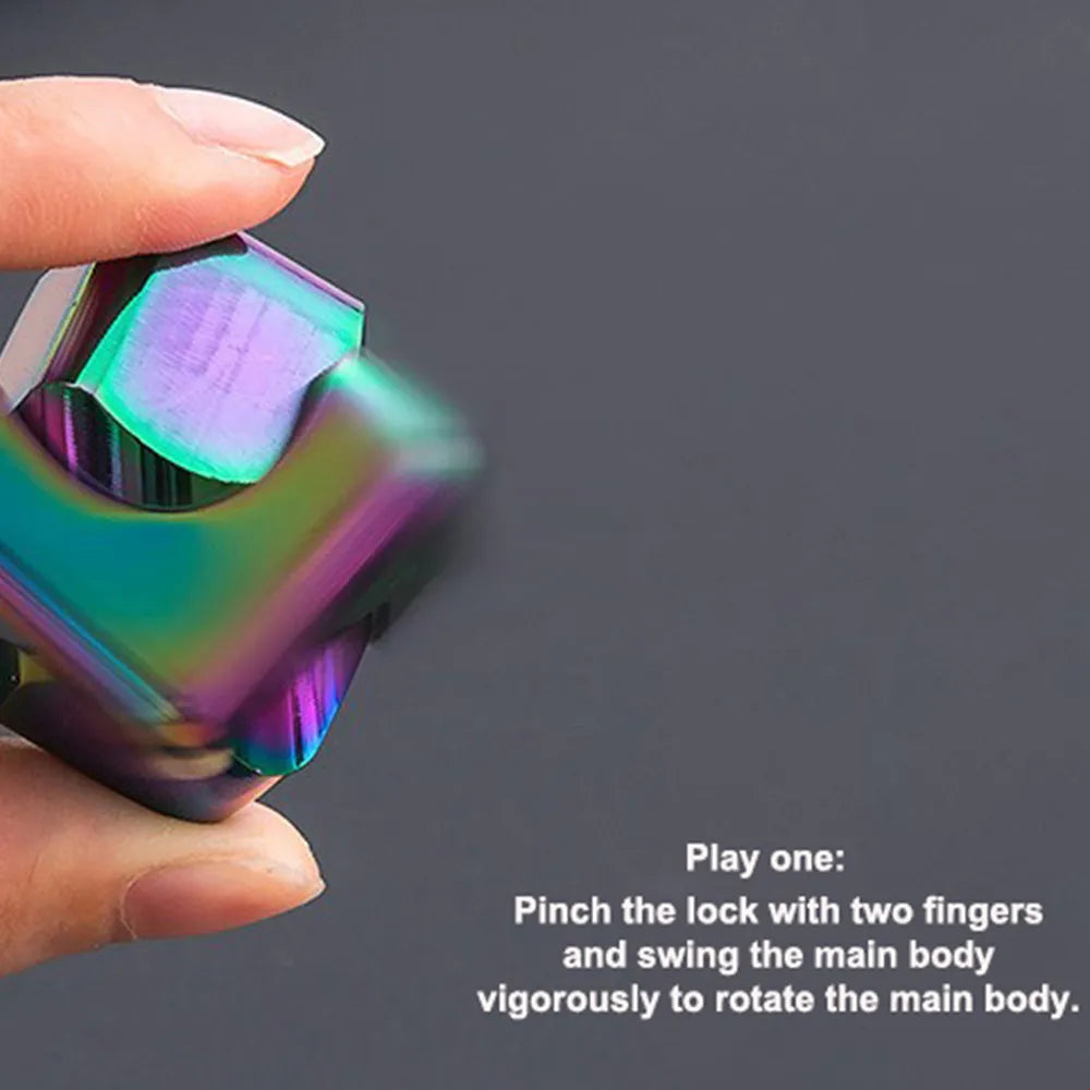 Magnetic Metal Fidget Cube Stress Relief Spinner by HitMyNeed