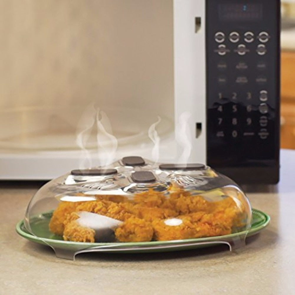 Magnetic Microwave Plate Cover with Steam Vents by HitMyNeed