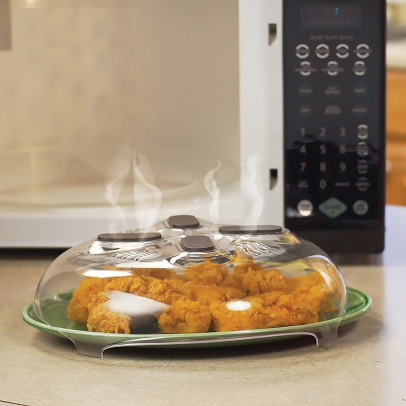 Magnetic Microwave Splatter Cover with Vents by HitMyNeed