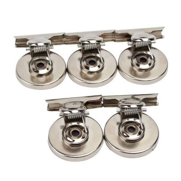 Magnetic Refrigerator Note Clamps, Silver (Set of 5) by HitMyNeed