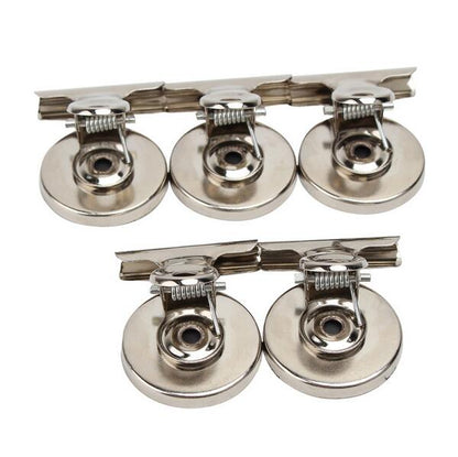 Magnetic Refrigerator Note Clamps, Silver (Set of 5) by HitMyNeed