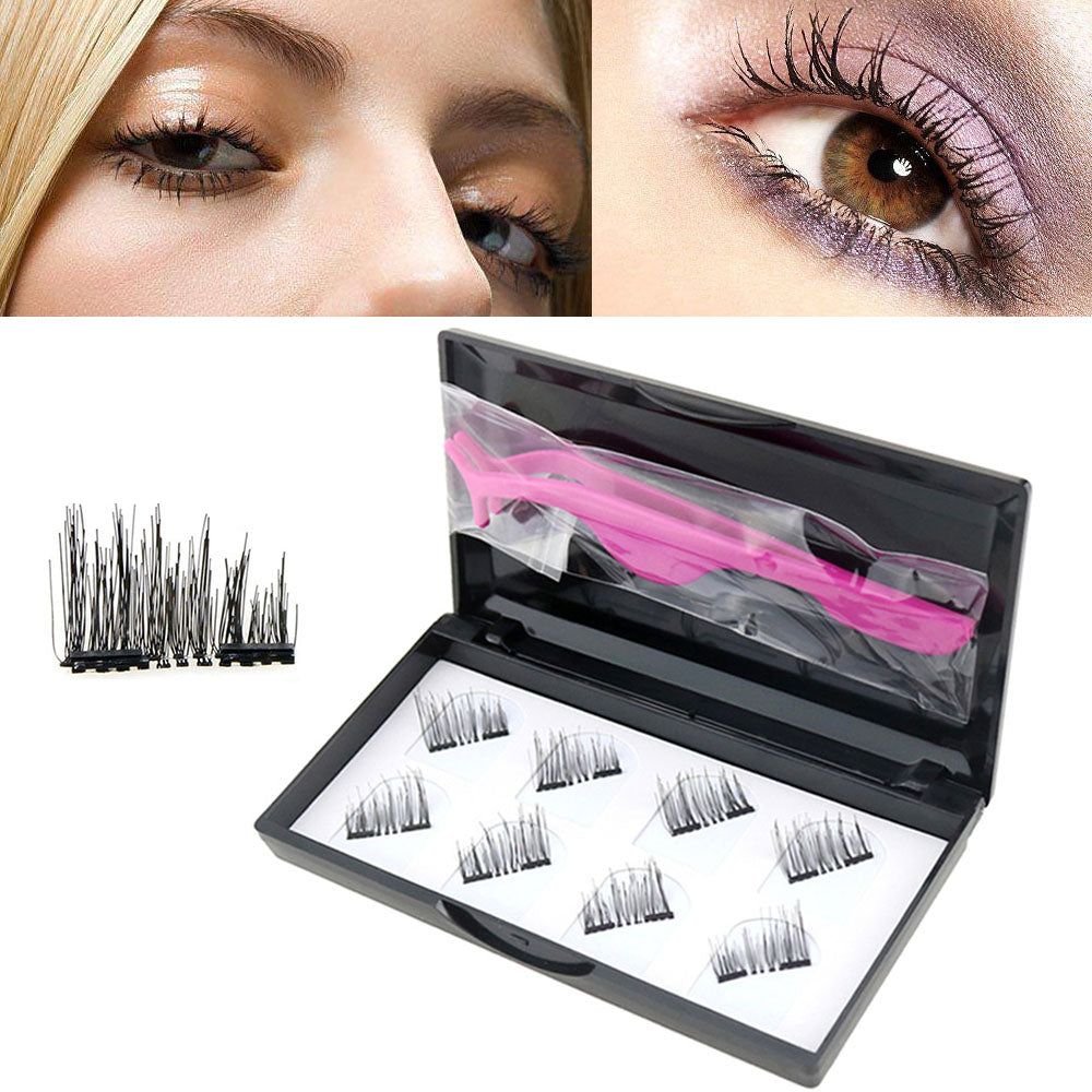 Magnetic Reusable Lashes 8-Piece Set with Tweezers by HitMyNeed
