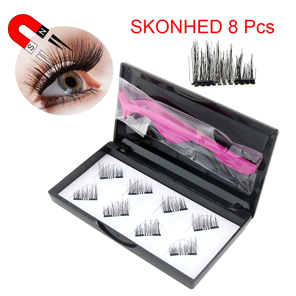 Magnetic Reusable Lashes 8-Piece Set with Tweezers by HitMyNeed