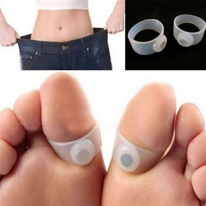 Magnetic Silicone Toe Rings for Weight Management by HitMyNeed