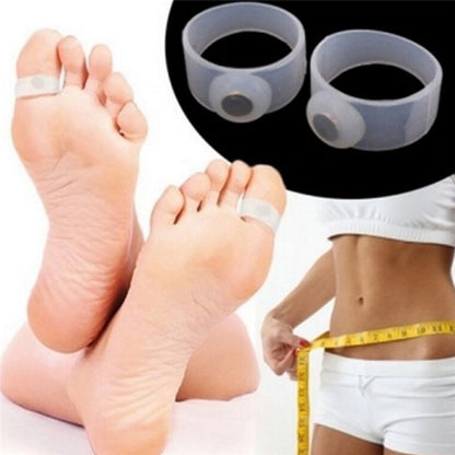 Magnetic Silicone Toe Rings for Weight Management by HitMyNeed