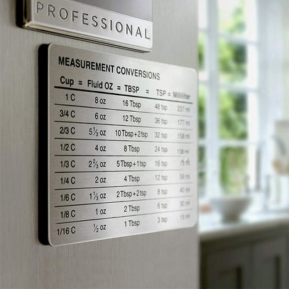 Magnetic Stainless Steel Baking Conversion Chart by HitMyNeed
