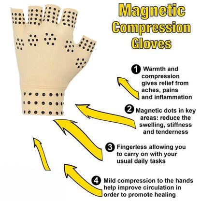 Magnetic Therapy Fingerless Compression Gloves by HitMyNeed