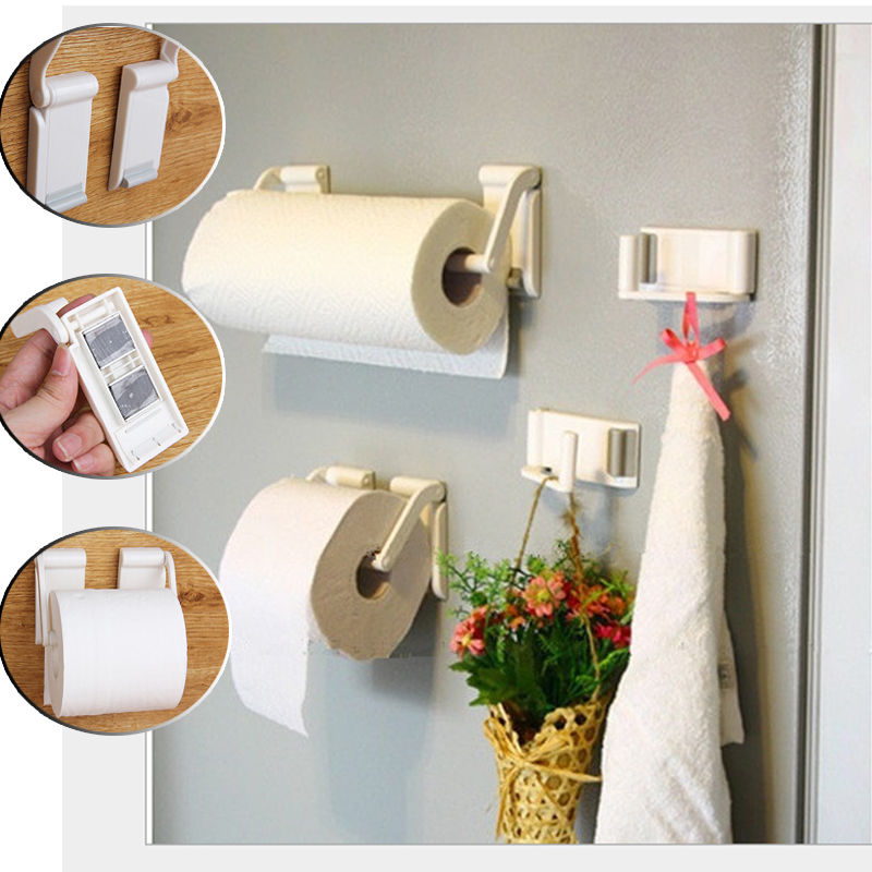 Magnetic Towel & Paper Roll Holder Set (2 pcs) by HitMyNeed