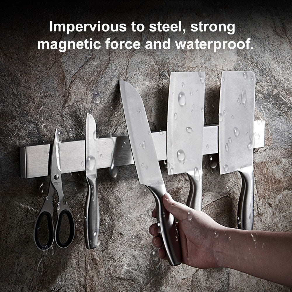 Magnetic Wall Knife Holder with 3M Adhesive Strip by HitMyNeed