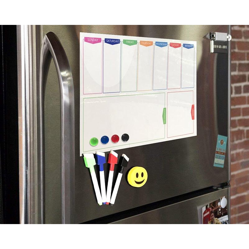 Magnetic Weekly Planner Message Board for Fridge by HitMyNeed