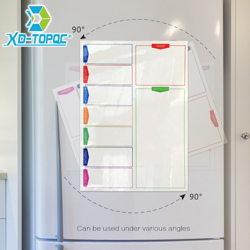 Magnetic Weekly Planner Message Board for Fridge by HitMyNeed