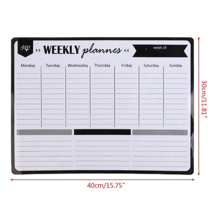 Magnetic Weekly Wall Planner Whiteboard 30 x 40cm by HitMyNeed