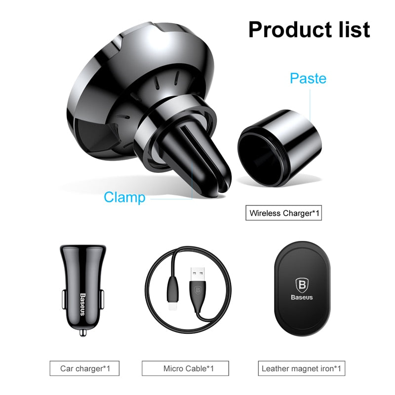 Magnetic Wireless Car Charger with Phone Mount by HitMyNeed