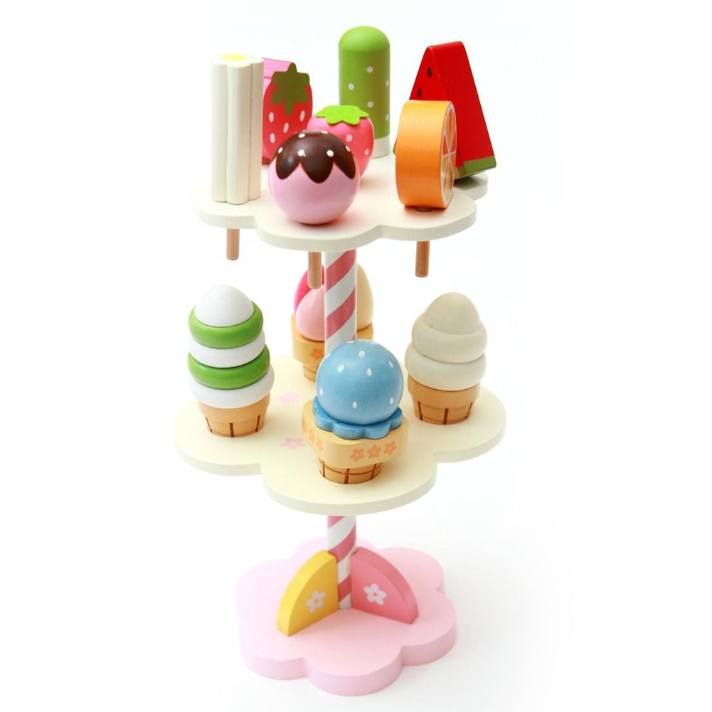 Magnetic Wooden Ice Cream Toy Set with Stand by HitMyNeed