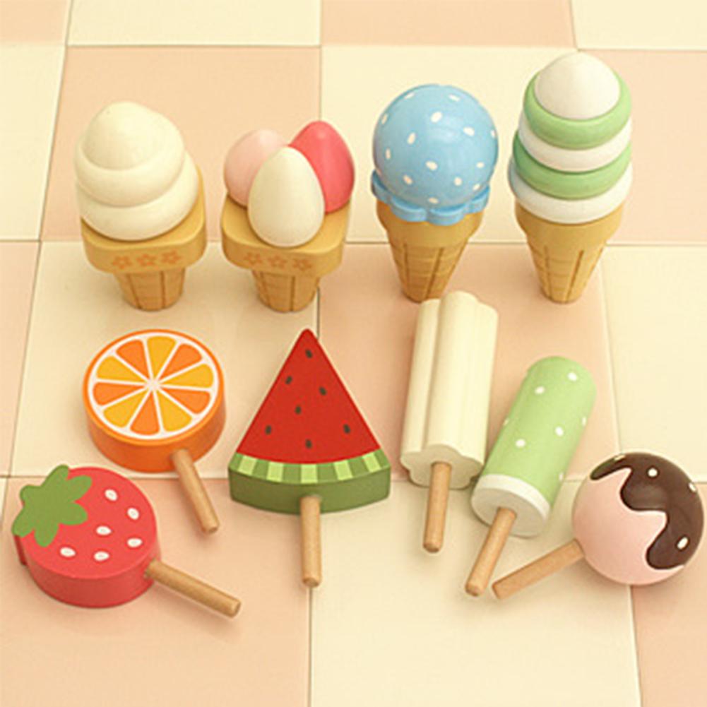 Magnetic Wooden Ice Cream Toy Set with Stand by HitMyNeed
