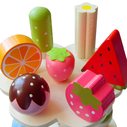 Magnetic Wooden Ice Cream Toy Set with Stand by HitMyNeed