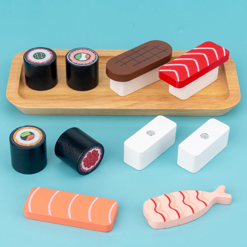 Magnetic Wooden Sushi Pretend Play Set by HitMyNeed