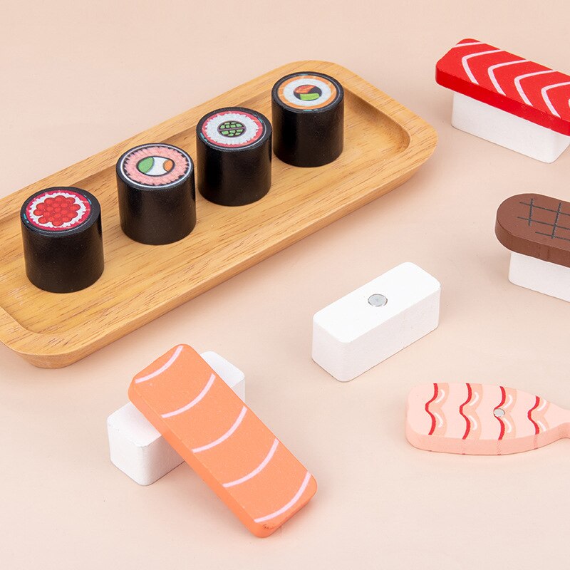 Magnetic Wooden Sushi Pretend Play Set by HitMyNeed