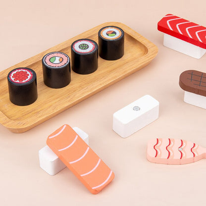 Magnetic Wooden Sushi Pretend Play Set by HitMyNeed