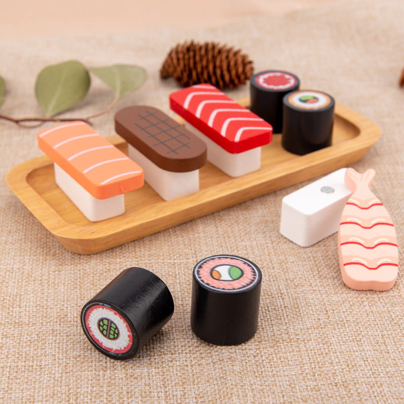 Magnetic Wooden Sushi Pretend Play Set by HitMyNeed