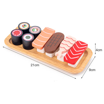 Magnetic Wooden Sushi Pretend Play Set by HitMyNeed
