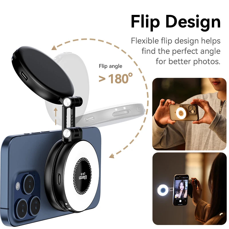 MagSafe Portable Selfie Light & Phone Stand for iPhone by HitMyNeed