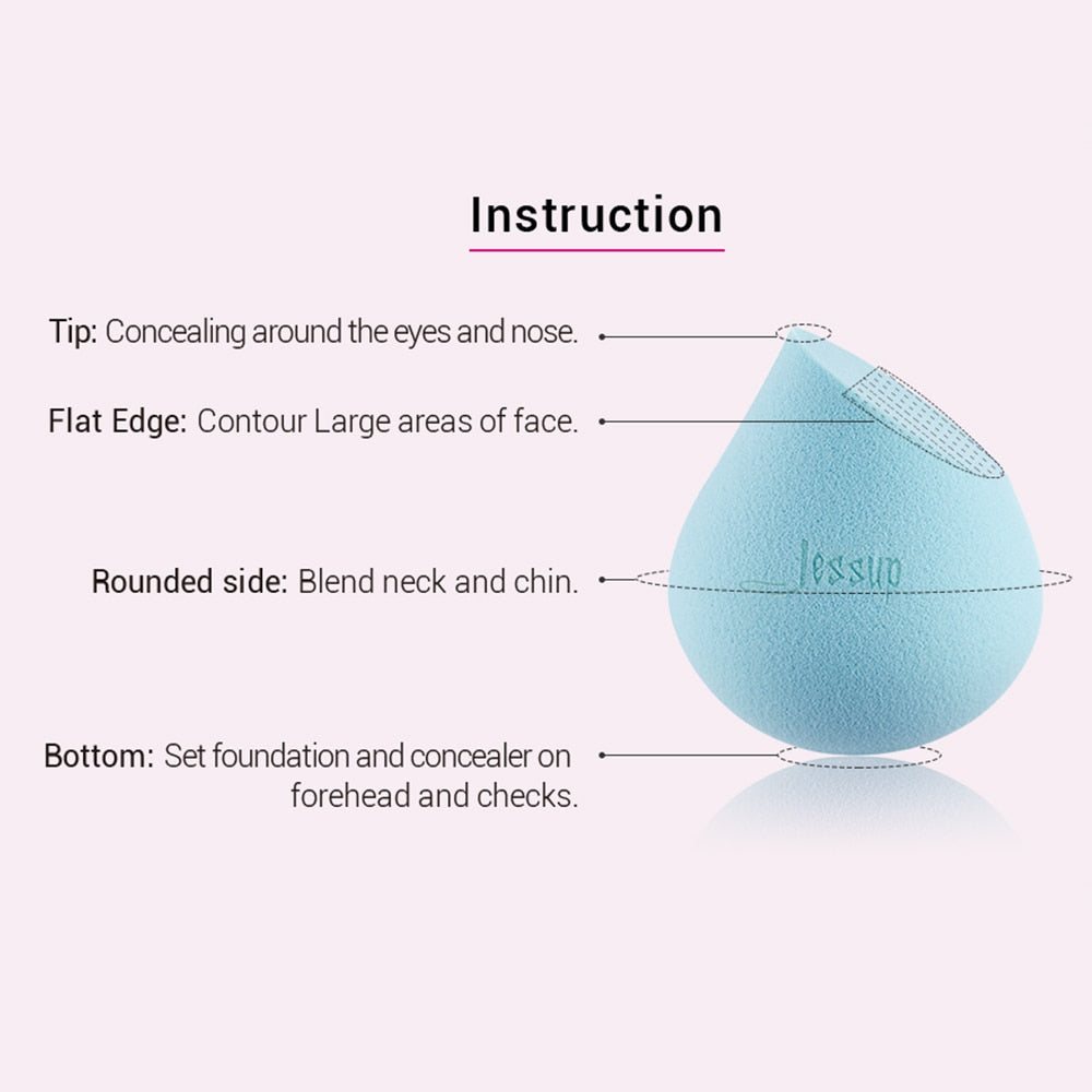 Makeup Sponge Set Beauty Puff Blender (6 Pack) by HitMyNeed