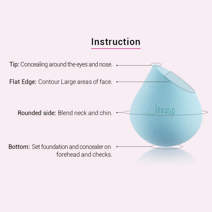 Makeup Sponge Set Beauty Puff Blender (6 Pack) by HitMyNeed