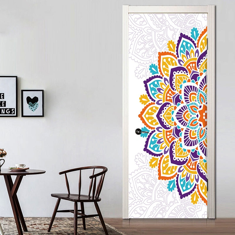 Mandala Door Stickers Set for Home Decor by HitMyNeed